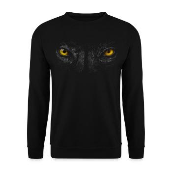 Wolf eyes - Unisex Sweatshirt - black - Front - Alina (178cm) & Michal (187cm)