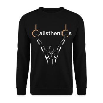 calisthenics cali sports athlet fitness natural - Unisex Pullover - Schwarz - Vorne - Alina (178cm) & Michal (187cm)
