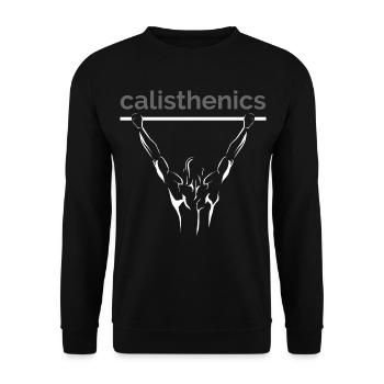 calisthenics fitness workout cali gym symbol logo - Unisex Sweatshirt - black - Front - Alina (178cm) & Michal (187cm)