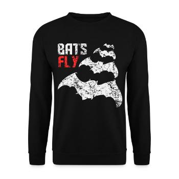 Mouches chauves-souris - Sweat-shirt Unisexe - noir - Devant - Alina (178cm) & Michal (187cm)