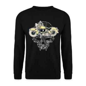 Moto Crâne - Sweat-shirt Unisexe - noir - Devant - Alina (178cm) & Michal (187cm)