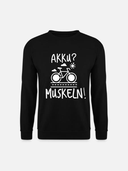 Fahrrad Radfahrer E Bike - Unisex Pullover - Schwarz