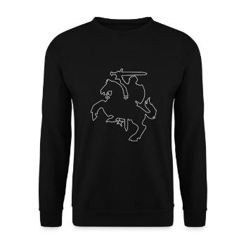 Lithuania Vytis Gift - Unisex Sweatshirt - black - Front - Alina (178cm) & Michal (187cm)