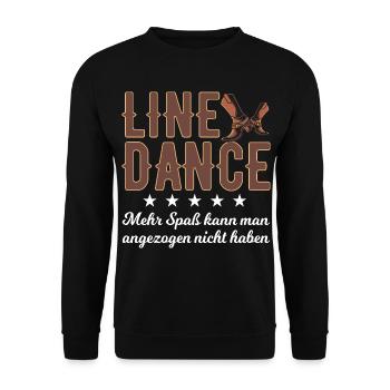 Linedance Spaß - Unisex Pullover - Schwarz - Vorne - Alina (178cm) & Michal (187cm)