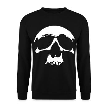 scull - Unisex Sweatshirt - black - Front - Alina (178cm) & Michal (187cm)