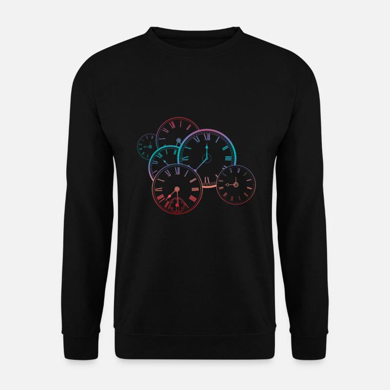 Vintage Uhr - Unisex Pullover - Schwarz