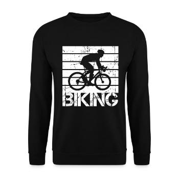 cycling - Unisex Sweatshirt - black - Front - Alina (178cm) & Michal (187cm)