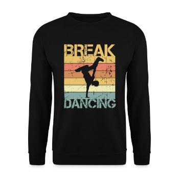 Breakdance - Sweat-shirt Unisexe - noir - Devant - Alina (178cm) & Michal (187cm)