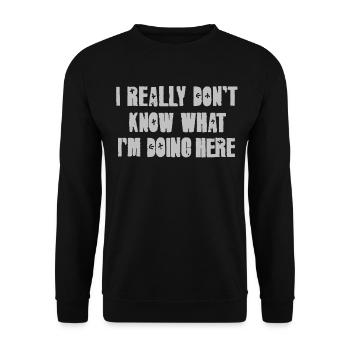 RS IRDKWIDH - Unisex Pullover - Schwarz - Vorne - Alina (178cm) & Michal (187cm)