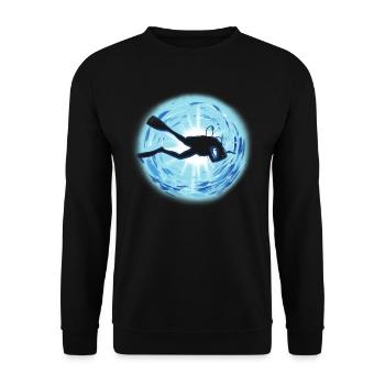 diver - Unisex Sweatshirt - black - Front - Alina (178cm) & Michal (187cm)