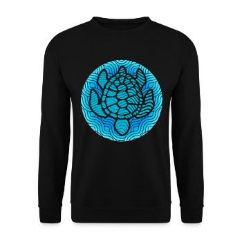 Turtle - Unisex Sweatshirt - black - Front - Alina (178cm) & Michal (187cm)