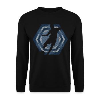 Footballer Football Design - Unisex Sweatshirt - black - Front - Alina (178cm) & Michal (187cm)