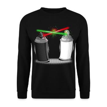 Graffiti wars - Unisex Pullover - Schwarz - Vorne - Alina (178cm) & Michal (187cm)