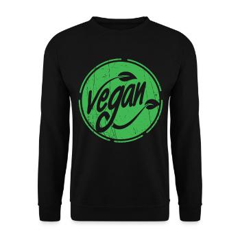 Vegan vegan design - Unisex Sweatshirt - black - Front - Alina (178cm) & Michal (187cm)