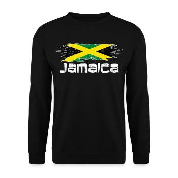 Jamaica flag - design - Unisex Sweatshirt - black - Front - Alina (178cm) & Michal (187cm)