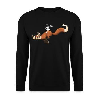 Lapin et Renard - Sweat-shirt Unisexe - noir - Devant - Alina (178cm) & Michal (187cm)