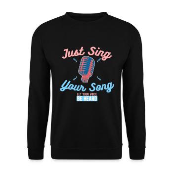 Karaoke - Sweat-shirt Unisexe - noir - Devant - Alina (178cm) & Michal (187cm)