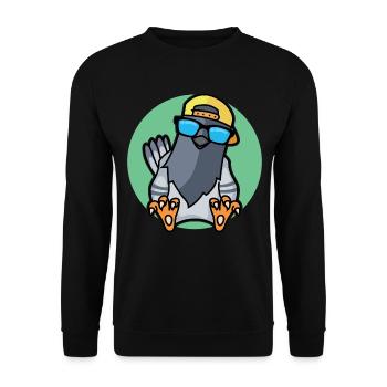 Colombe fraîche - Sweat-shirt Unisexe - noir - Devant - Alina (178cm) & Michal (187cm)