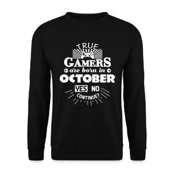 Gaming Oktober - Unisex Pullover - Schwarz - Vorne - Alina (178cm) & Michal (187cm)