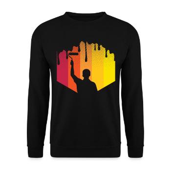 Maler - Unisex Pullover - Schwarz - Vorne - Alina (178cm) & Michal (187cm)