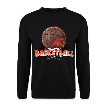 basketball - Unisex Sweatshirt - black - Front - Alina (178cm) & Michal (187cm)