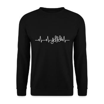 I love music - Unisex Sweatshirt - black - Front - Alina (178cm) & Michal (187cm)