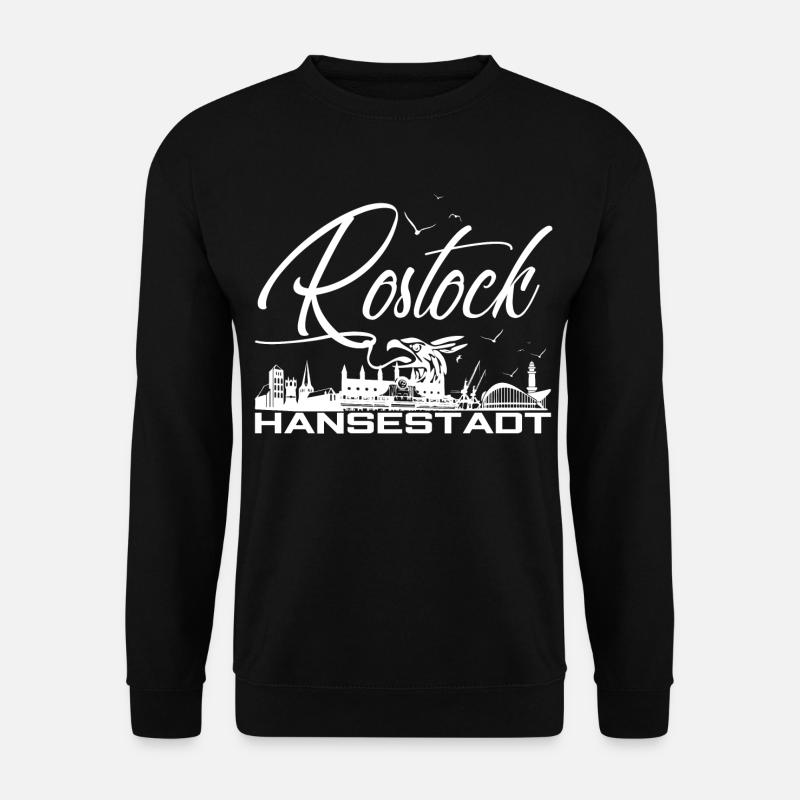 Rostock - Hansestadt - Silhouette - Unisex Pullover - Schwarz
