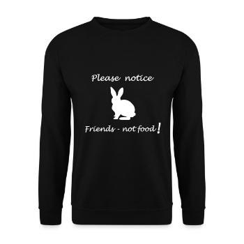 Vegan - Unisex Sweatshirt - black - Front - Alina (178cm) & Michal (187cm)