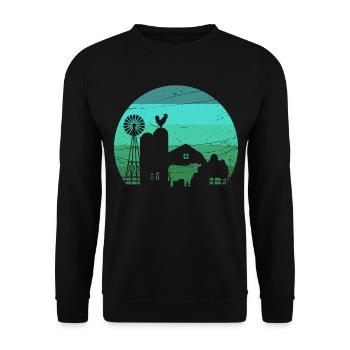 Farm Grange Agriculture Farm - Desig - Unisex Sweatshirt - black - Front - Alina (178cm) & Michal (187cm)