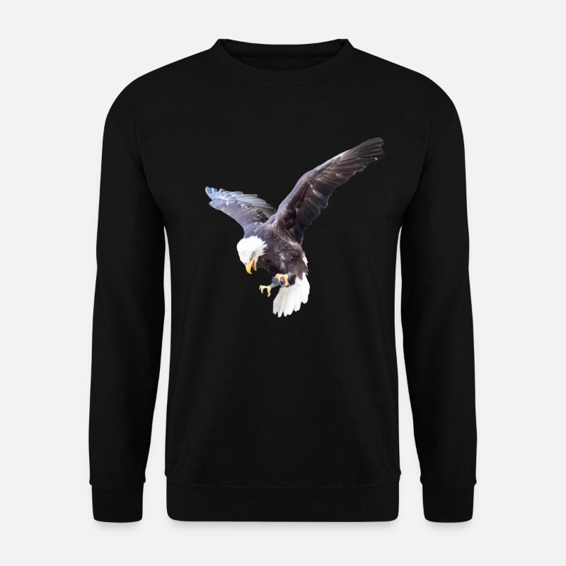 Adler im Sturzflug - Unisex Pullover - Schwarz