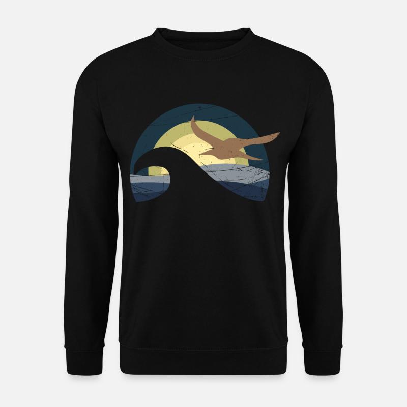 Möwe am Meer - Unisex Pullover - Schwarz
