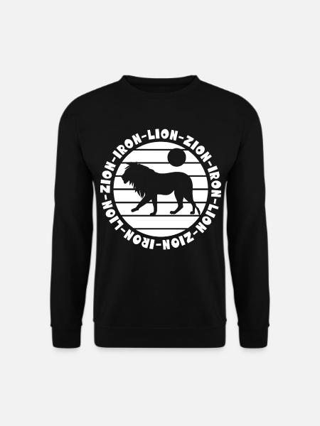Iron Lion Zion Rastafari Reggae Löwe - Unisex Pullover - Schwarz
