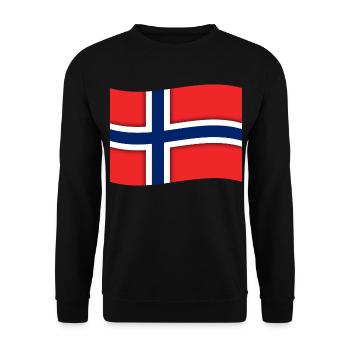 Norwegische Flagge - Unisex Pullover - Schwarz - Vorne - Alina (178cm) & Michal (187cm)