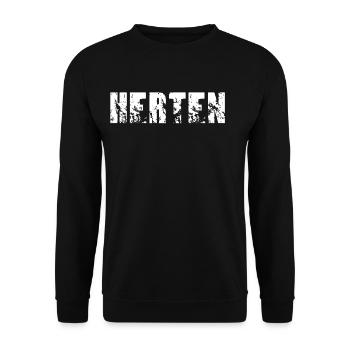 Herten - Unisex Pullover - Schwarz - Vorne - Alina (178cm) & Michal (187cm)