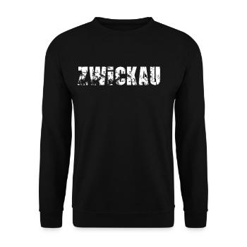 Zwickau - Unisex Pullover - Schwarz - Vorne - Alina (178cm) & Michal (187cm)