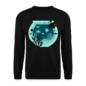 Aquarium - Aquatics - Unisex Sweatshirt - black - Front - Alina (178cm) & Michal (187cm)