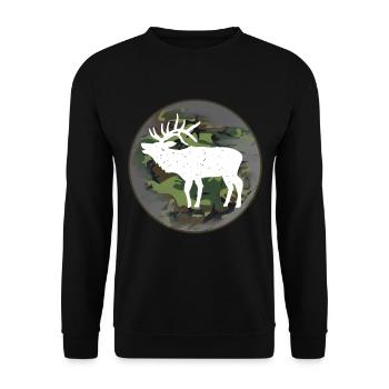 Élan chasseur - Sweat-shirt Unisexe - noir - Devant - Alina (178cm) & Michal (187cm)