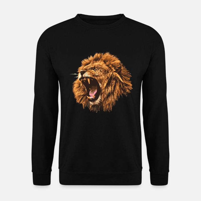 roaring lion gift - Unisex Sweatshirt - black