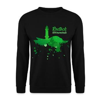 Rostock Warnemünde - Unisex Sweatshirt - black - Front - Alina (178cm) & Michal (187cm)