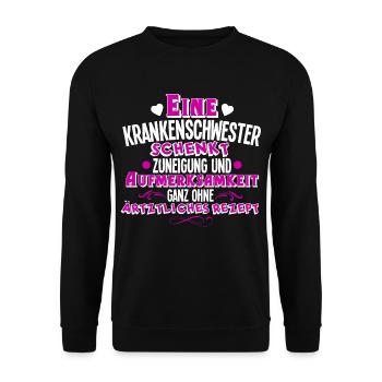 infirmière - Sweat-shirt Unisexe - noir - Devant - Alina (178cm) & Michal (187cm)