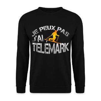 Télémark - Sweat-shirt Unisexe - noir - Devant - Alina (178cm) & Michal (187cm)