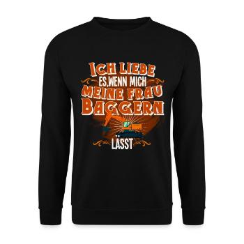 Bagger - Unisex Pullover - Schwarz - Vorne - Alina (178cm) & Michal (187cm)