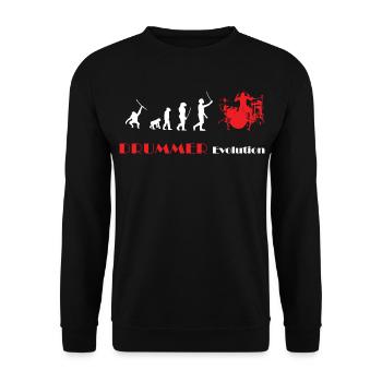 DRUMMER Evolution rot - Sweat-shirt Unisexe - noir - Devant - Alina (178cm) & Michal (187cm)
