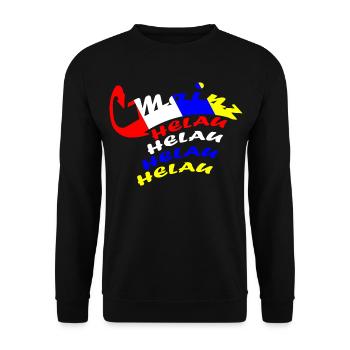 Helau Carnival Design - Unisex Sweatshirt - black - Front - Alina (178cm) & Michal (187cm)