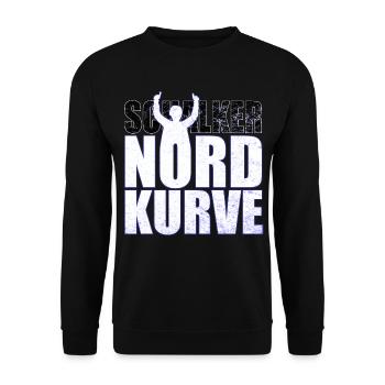 Schalke Nordkurve lettrage idée cadeau - Sweat-shirt Unisexe - noir - Devant - Alina (178cm) & Michal (187cm)