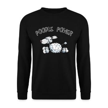 Poodle Power - Unisex Pullover - Schwarz - Vorne - Alina (178cm) & Michal (187cm)