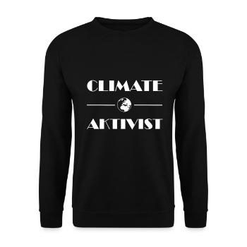 Klima Aktivist - Unisex Pullover - Schwarz - Vorne - Alina (178cm) & Michal (187cm)