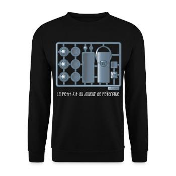 Le petit kit du joueur de pétanque - Sweat-shirt Unisexe - noir - Devant - Alina (178cm) & Michal (187cm)