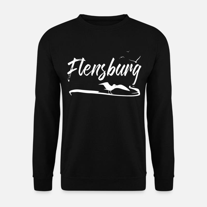 Flensburg Möwe - Unisex Pullover - Schwarz