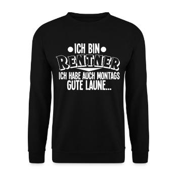 Rentner - Unisex Pullover - Schwarz - Vorne - Alina (178cm) & Michal (187cm)